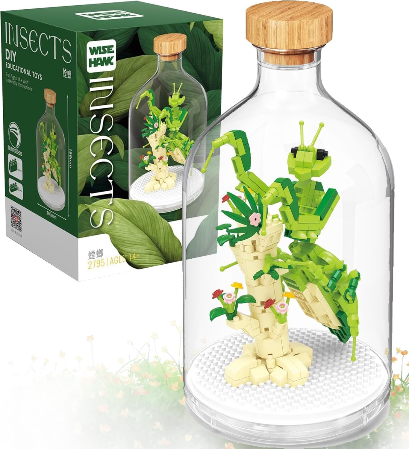 Cricket Insect Building Set with Plastic Bottles, Botanical Collection for Nature Lover, Creative Gifts for Woman Kids Age 8+ on Birthday Mother'S Day(384 Pcs) image number 1