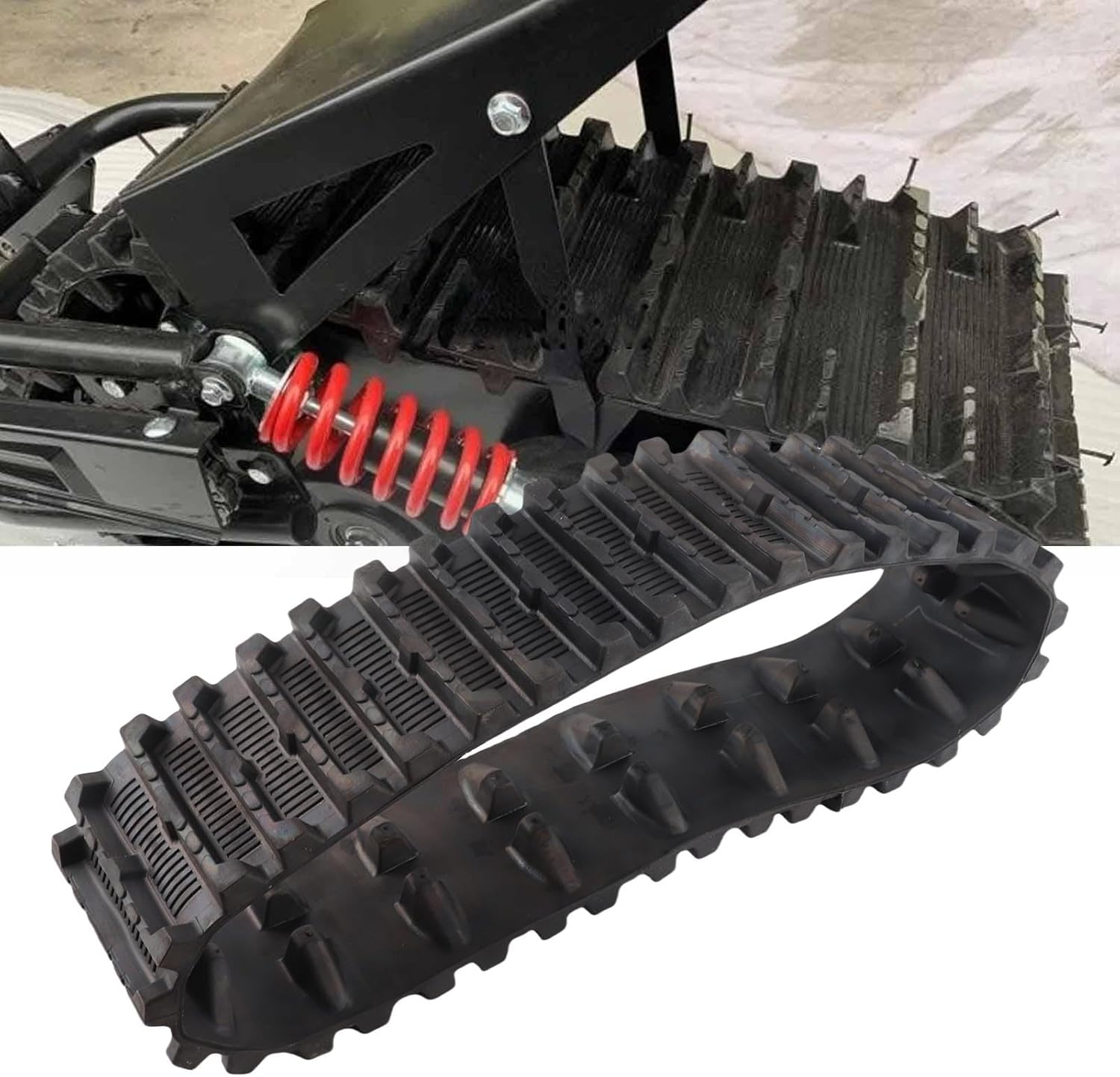 Rubber Tracks Increased Traction Wheel Tire Track with Outstanding Traction for ATV UTV Track Electric Snowmobile Snow Blower Go Kart, Fit for Caterpillar and Snow Blower image number 4
