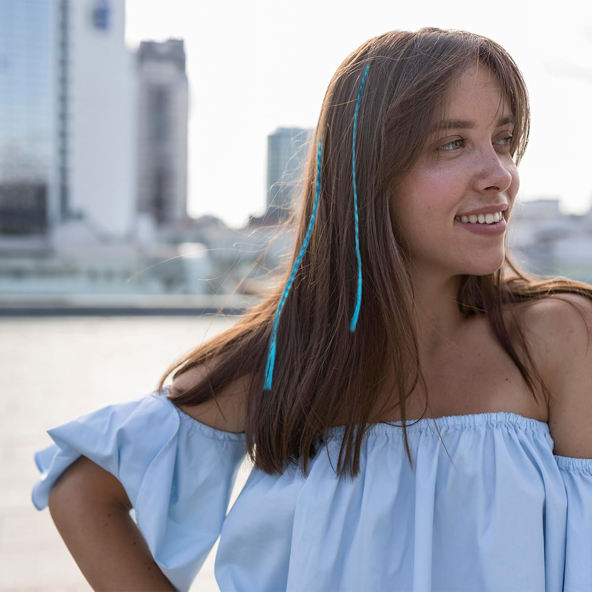 Colorful Braids Clips, 24 PCS Colorful Hair Extensions Clip for Party, Cosplay, Performance (About 30Cm/11.81In) image number 3