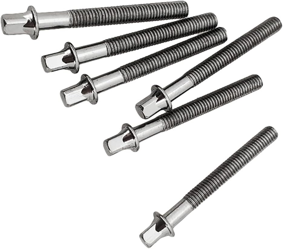 Drum Set Hardware 12-Pack Stainless Steel Drum Tight Screw Tension Rods for Percussion Instrument Parts (M6 X50Mm) image number 5