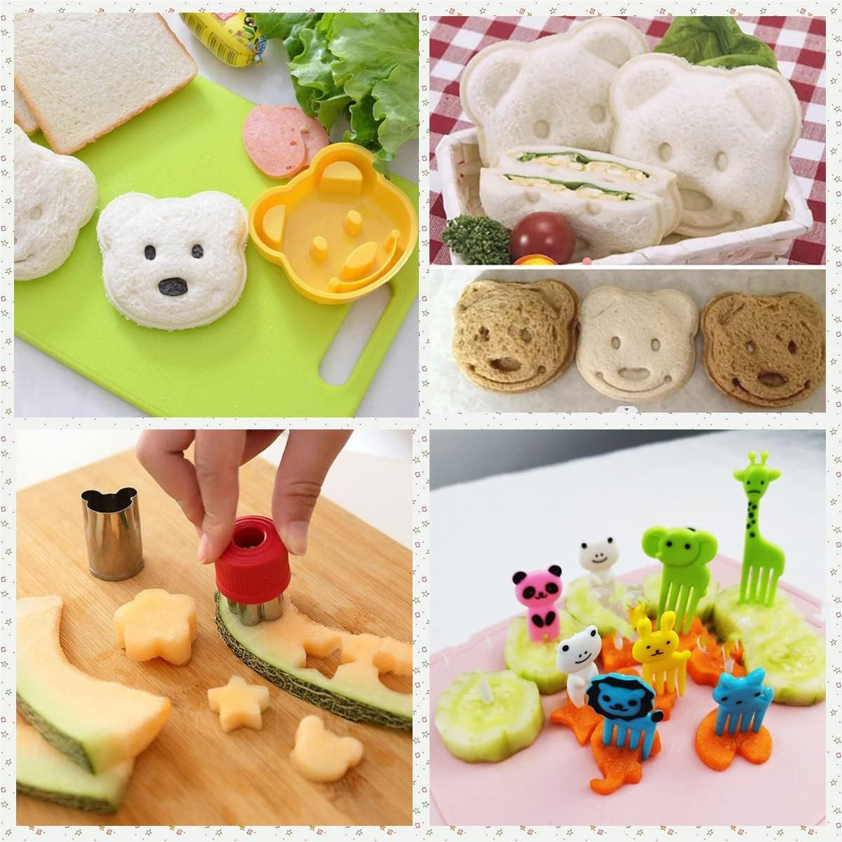 27 Piece Children'S Wooden Kitchen Knife Set with Wooden Children'S Knife, Vegetable Cookie Cutters, Plastic Toddler Knife, Crinkle Cutter, Sandwich Cutter and Many More image number 6