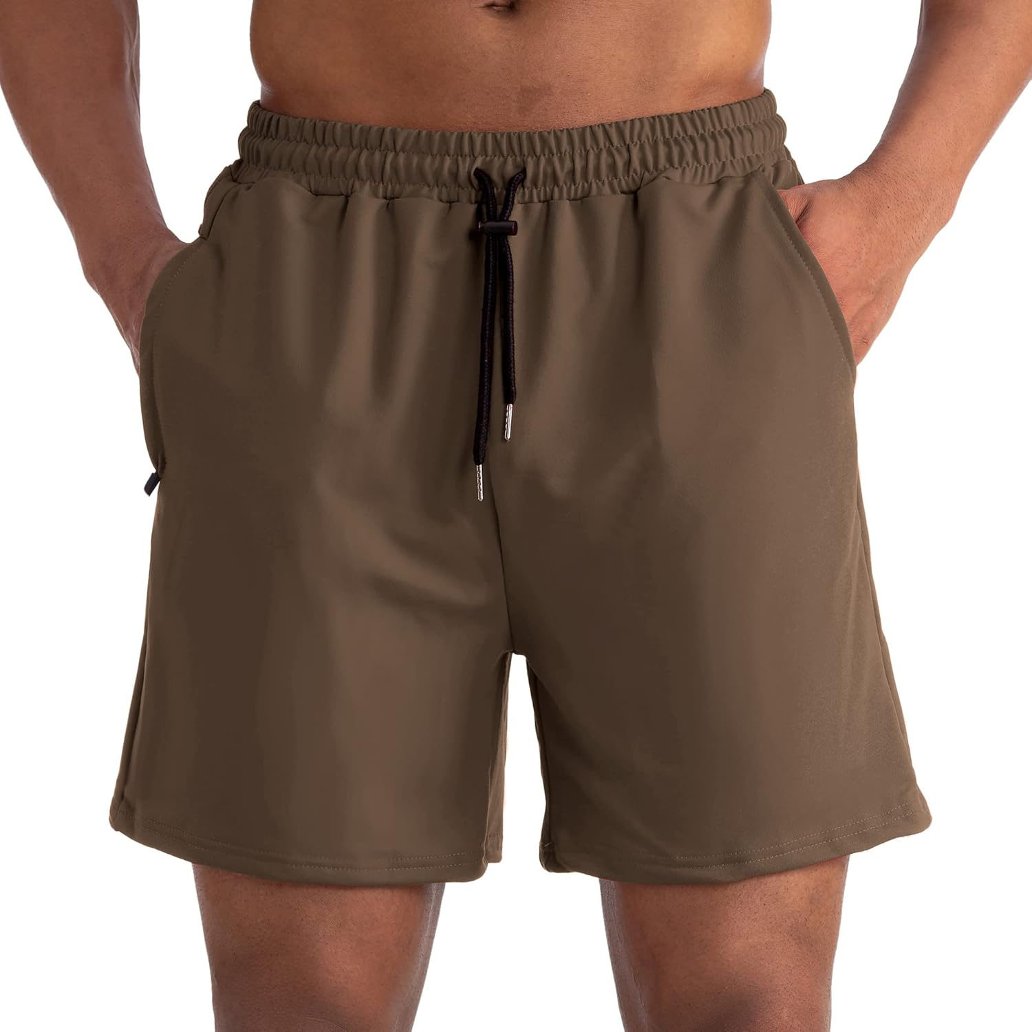 KEOYA Mens Workout Shorts Athletic Running Shorts Quick Dry Elastic Gym Shorts Bodybuilding Jogging with Pockets