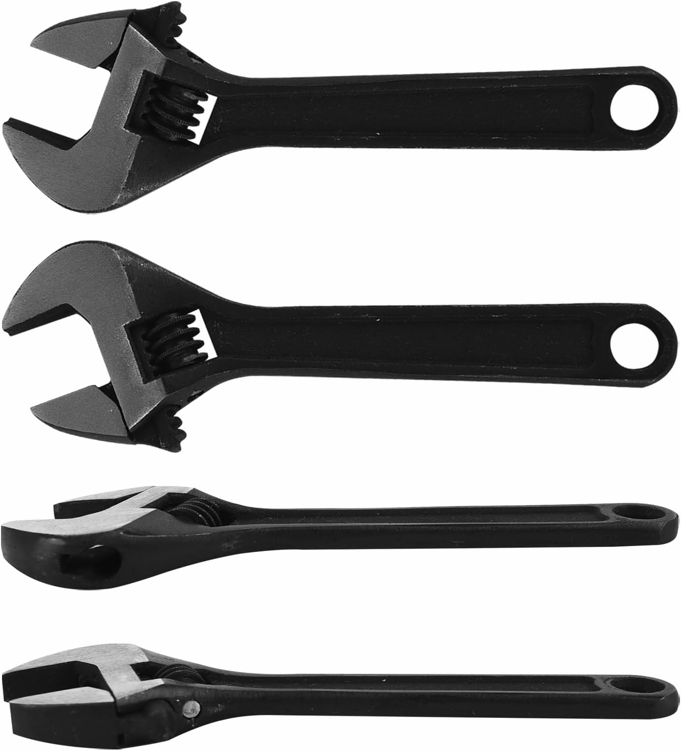 Mini Wrench SENRISE Adjustable Spanner Small Jaw Spanner Wrench Monkey Wrench for Repairing Black (4" 100Mm) image number 4