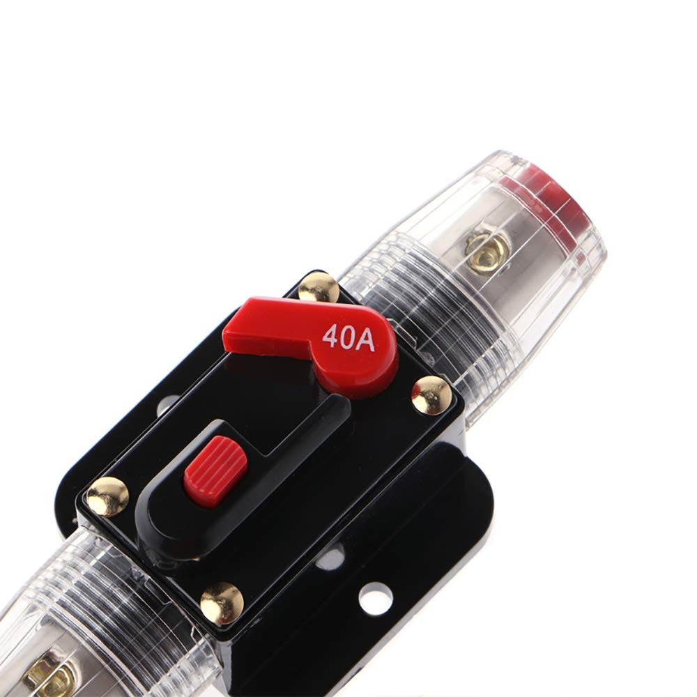 12V Circuit Breaker, Fuse Holder, Inline Fuse Block for Car Audio Solar Inverter System Protection,20A/30A/40A/50A/60A/80A/100A image number 5