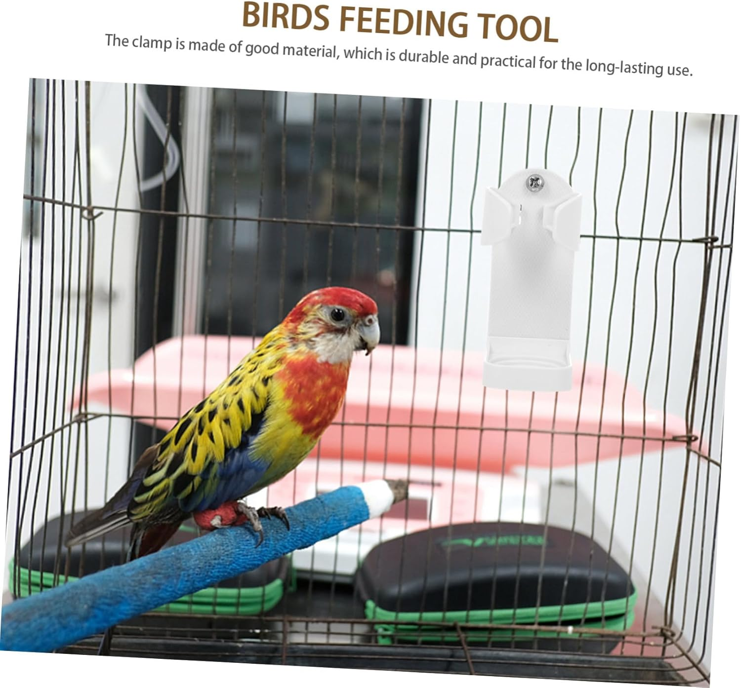 3Pcs Compact Pet Parrot Feeder Clips Bird Fruit Clamps Quick-Fix Clamps for Bird Cages Tidy Clean image number 3