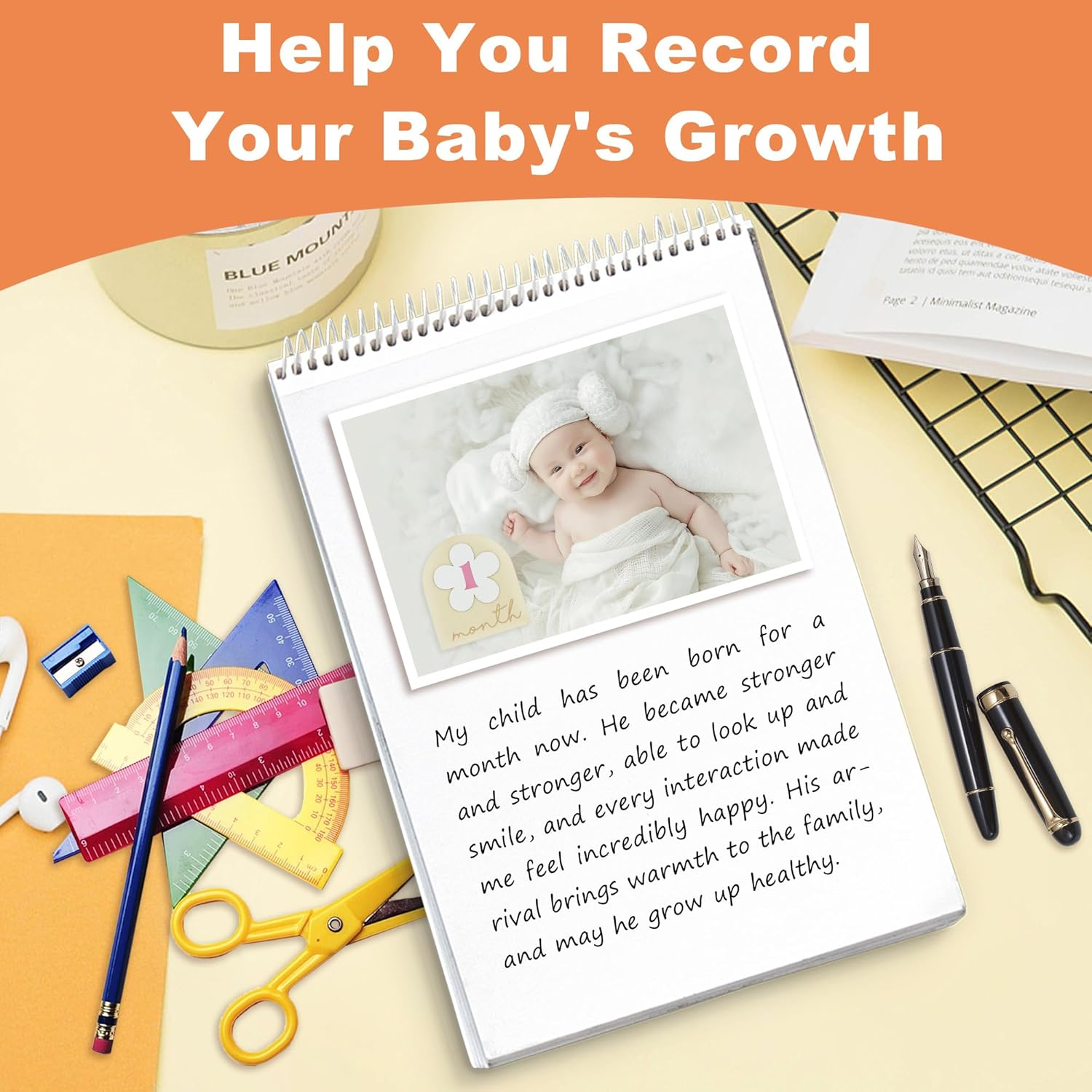 Flower Monthly Baby Milestone Cards, 1-12 Months Interchangeable Month Baby Milestone Signs, Months Baby Milestone Wooden Circles, Baby Announcement Sign, Newborn Photo Props (Wooden) image number 2