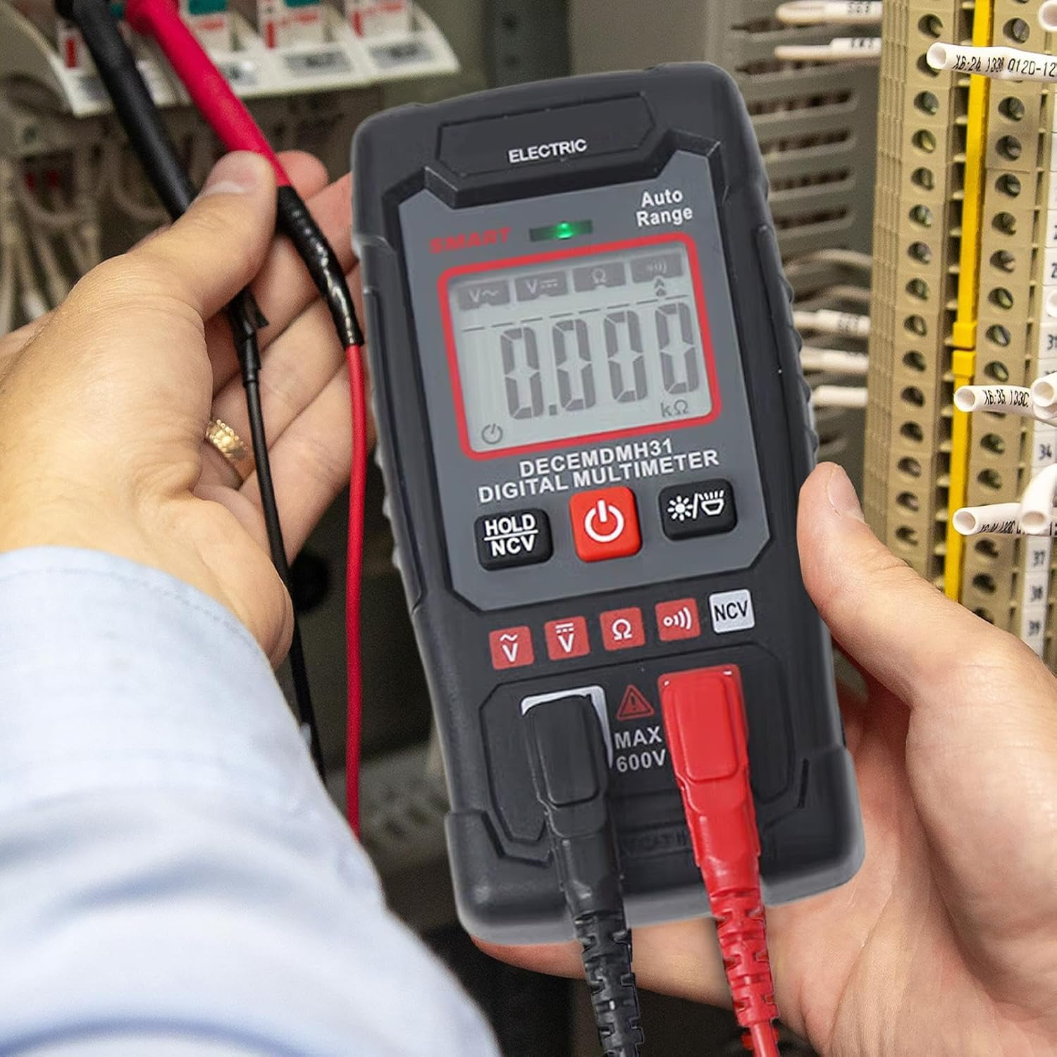 Digital Multimeter, High-Precision Intelligent Tester for Accurate Readings, DC AC Voltmeter with Ohm Amp Measurement, Continuity Test Tool for Household and Automotive Use image number 3