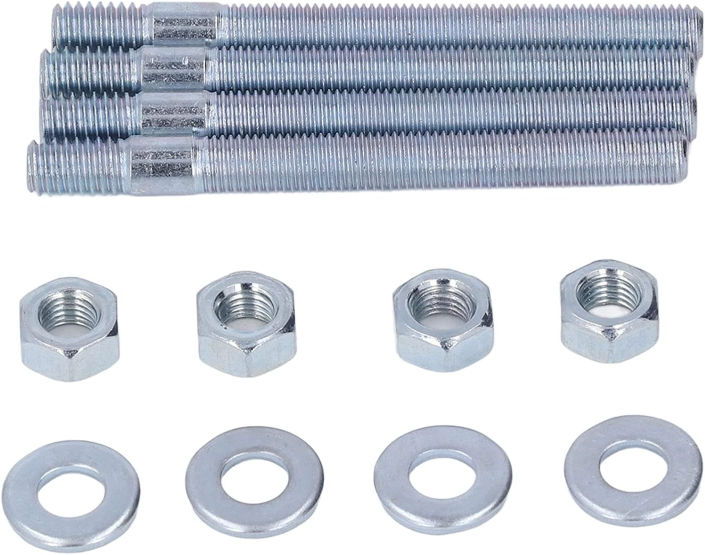 Carburetor Stud, 5/16 Inch Galvanized Thread Set of 4 Carburetor Studs with Nuts for Intake Manifold image number 2