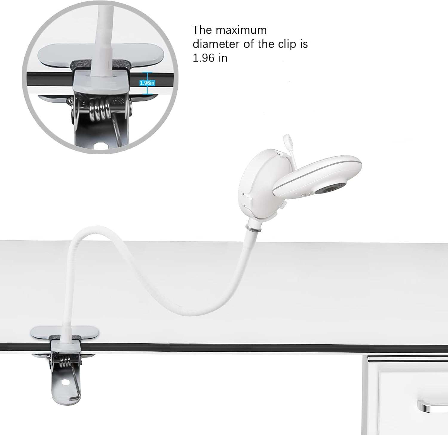 HOLACA Baby Monitor Clip Holder for Boifun/Ghb/Taktark Baby Monitor with Camera 3.2 Inch Digital LCD Screen, Flexible Crib Mount image number 4