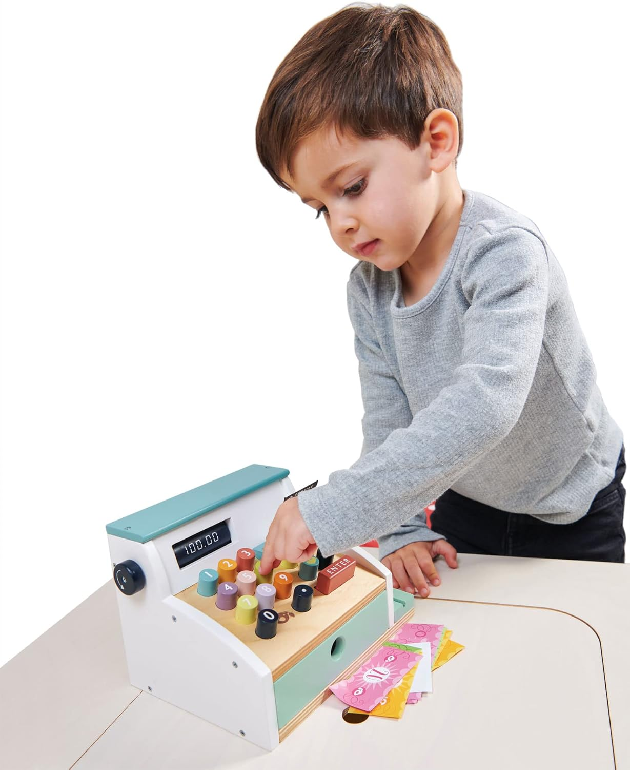 Tender Leaf Toys General Stores Till - Pretend Play Shopping Cash Register for Children Ages 3+ image number 1