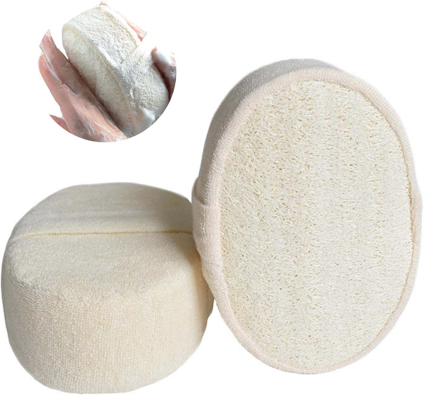 Checkzed Loofah， Authentic African Net Sponge & Exfoliating Body Scrubber, Organic Loofa Shower Sponge for Men & Women, Spa-Grade Skin Care, Plant-Based Checkzed Loofa (1 Pack) ﻿ image number 3