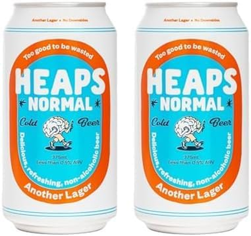 Heaps Normal Another Lager Non-Alcoholic Beer 375Ml (Pack of 8)