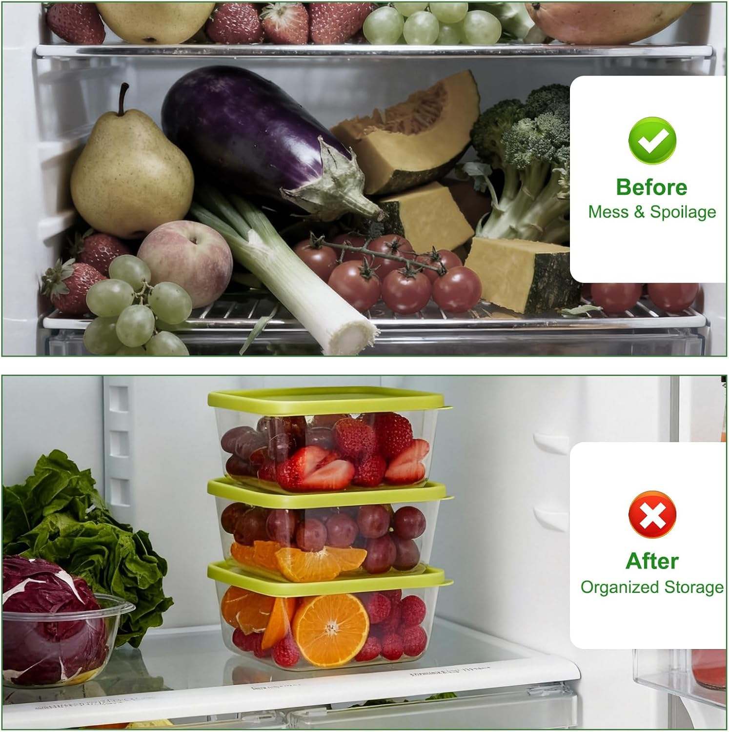 Romon Ice Cube Tray with Lid, 710 Ml Lunch Box Storage Box Lid Airtight for Meal Prep, Storage Containers, Food Storage Containers, Freezer Containers