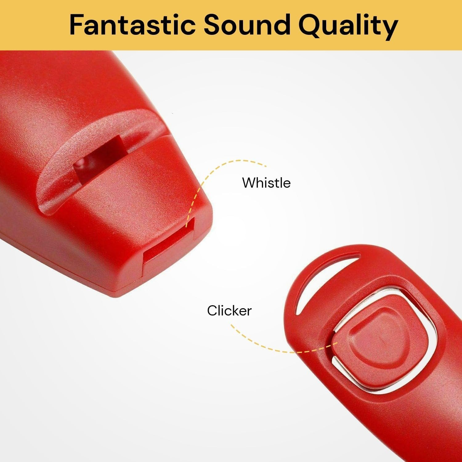 EZONEDEAL Dog Training Clicker Dog Trainer, 2 in 1 Whistle and Dog Clicker for Training Combo,Pet Behavioral Training Tools Help Guide Easy to Carry for Dogs Cats Birds Horses,Puppy (Red) - Blue image number 6