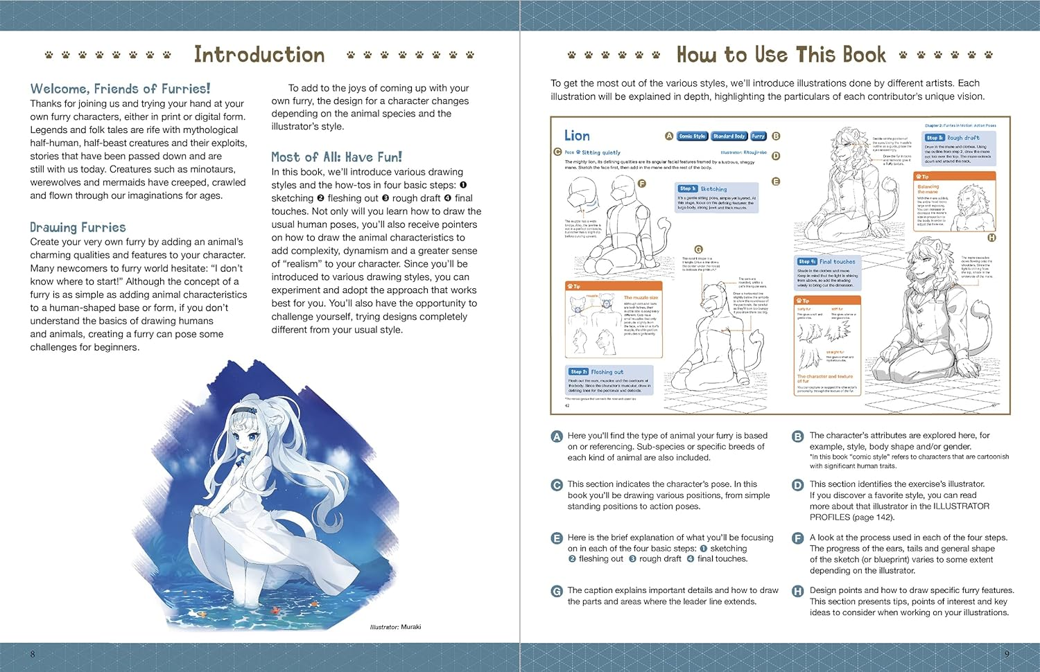 The Ultimate Guide to Drawing Manga Action Furries: Create Your Own Anthropomorphic Fantasy Characters: Lessons from 14 Leading Japanese Illustrators (With over 1,000 Illustrations) image number 5