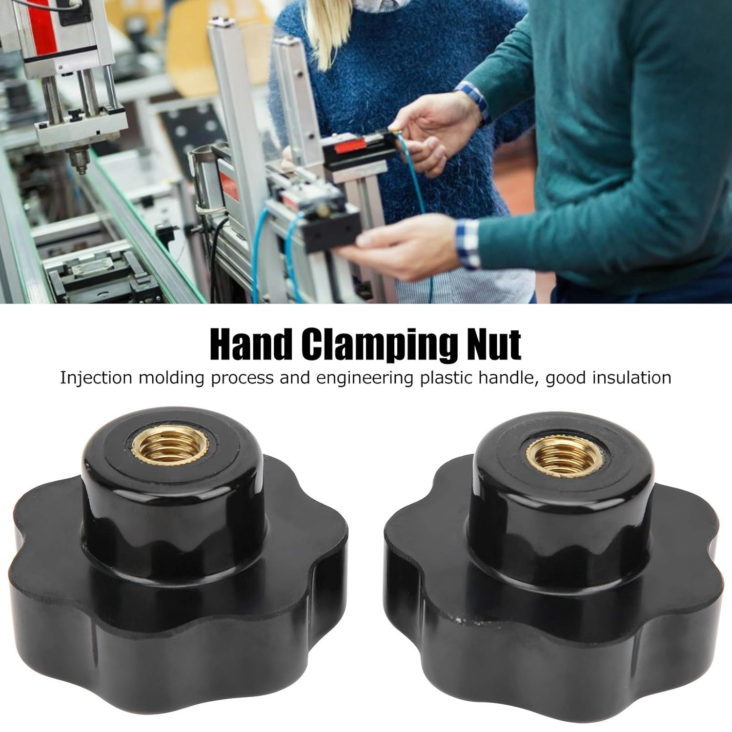 2St Female Thread Clamping Knob 7 Star Head Nuts M12 X 65 Industrial Accessories image number 2