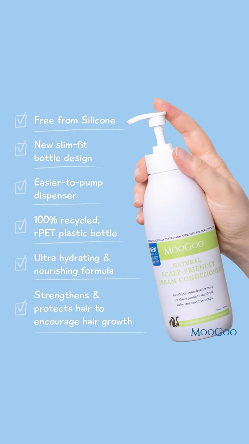 Moogoo Natural Cream Conditioner Scalp-Friendly Conditioner 500Ml/169Fl. Oz. image number 3