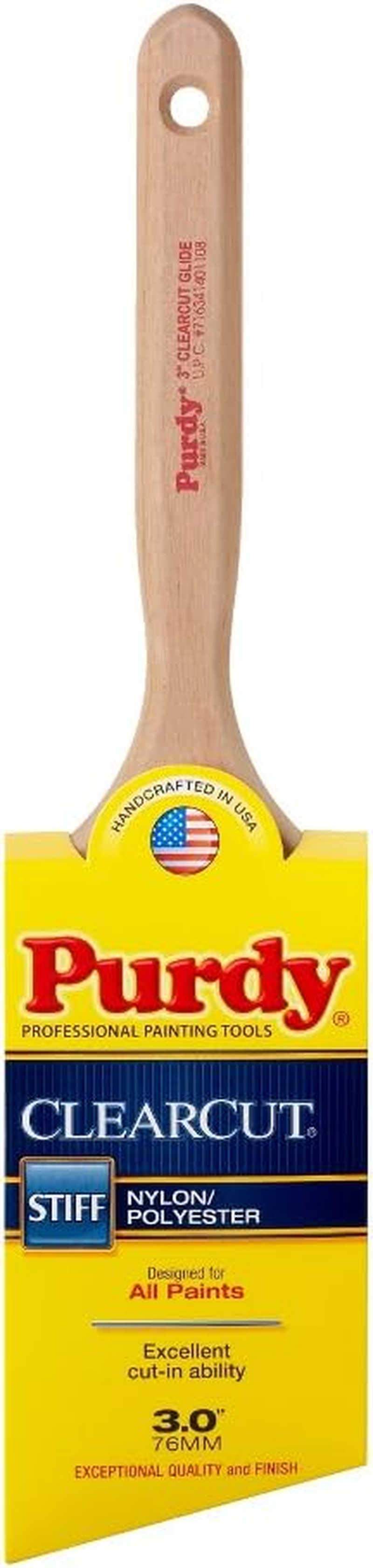 Purdy 144152130 Clearcut Series Glide Angular Trim Paint Brush, 3 Inch image number 1