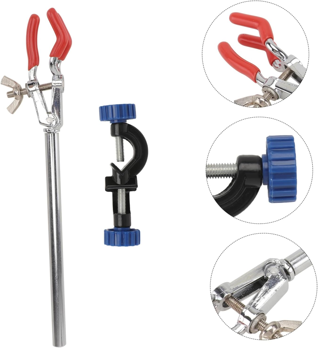 ULTECHNOVO 2Sets Flask Clip Clamp Laboratory Flask Clamp Stand Clips Heavy Duty for Scientific Research