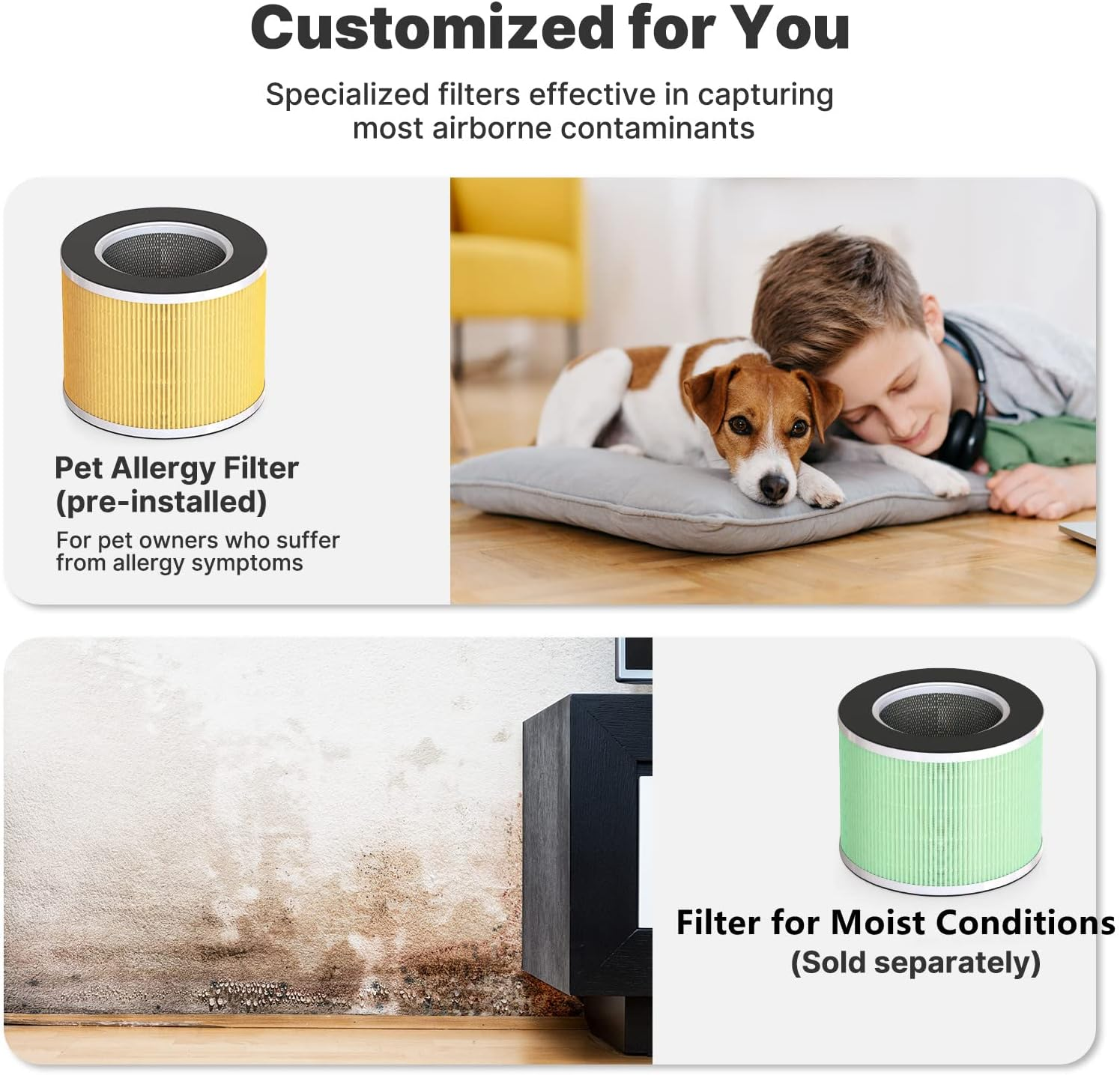 RENPHO True HEPA Air Purifiers Filter, Replacement Filter for RP-AP088W, 5-Stage Filter System, Pre-Filter, HEPA Filter, Activated Carbon Filter and Line Filter, 1 Pack, RP-AP088-F1 image number 3