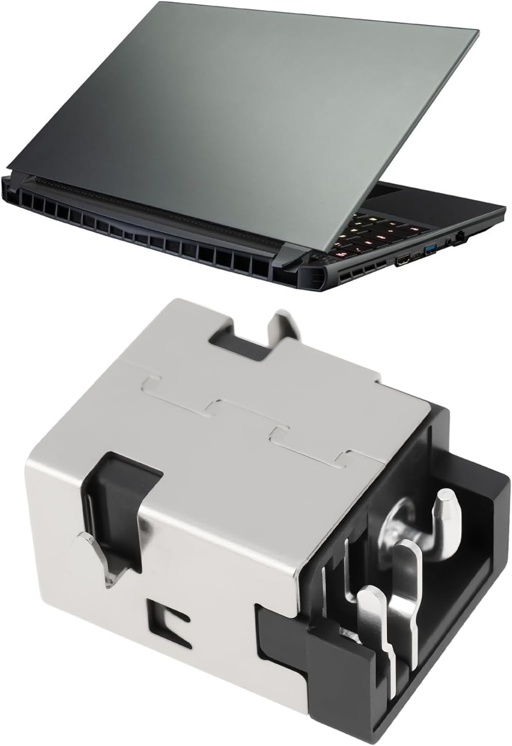 Create Idea 2 Pcs Laptop Charging Port Socket Compatible with AORUS 15G Compatible with Gigabyte image number 4