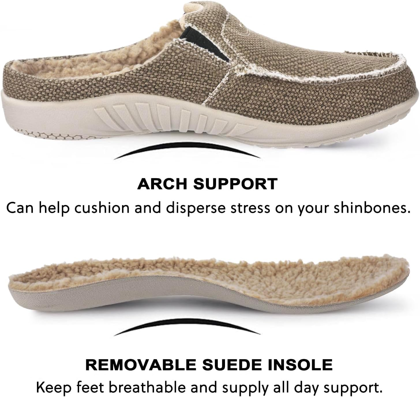 Lazystep Men'S Trevor Orthopedic Slide Slipper with Arch Support image number 5