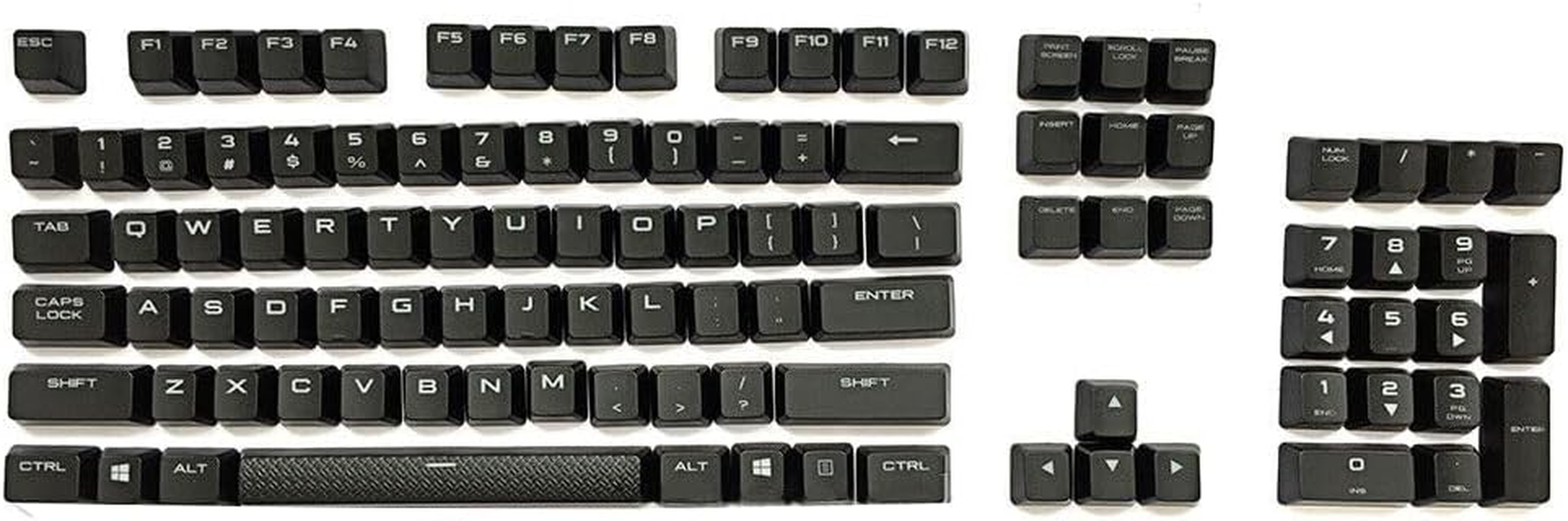 Bestparts Backlit Keycaps Replacement for Corsair K70 LUX RGB Rapidfire K65 K95 Mechanical Gaming Keyboard 104 Keys, WASD, Direction Keys, Ctrl Key (A Whole Set) image number 2