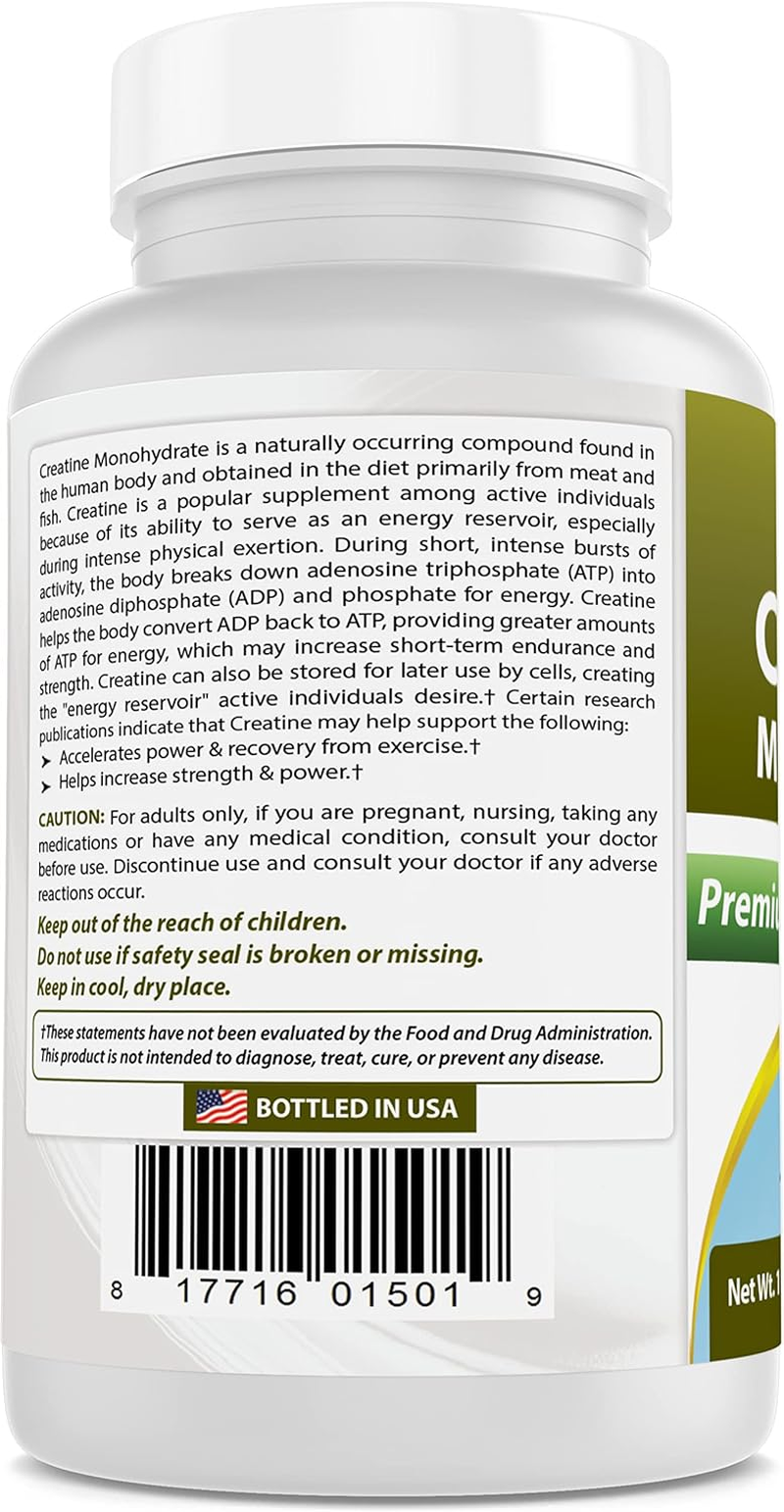 Best Naturals Creatine Monohydrate 1 Lb Powder image number 3