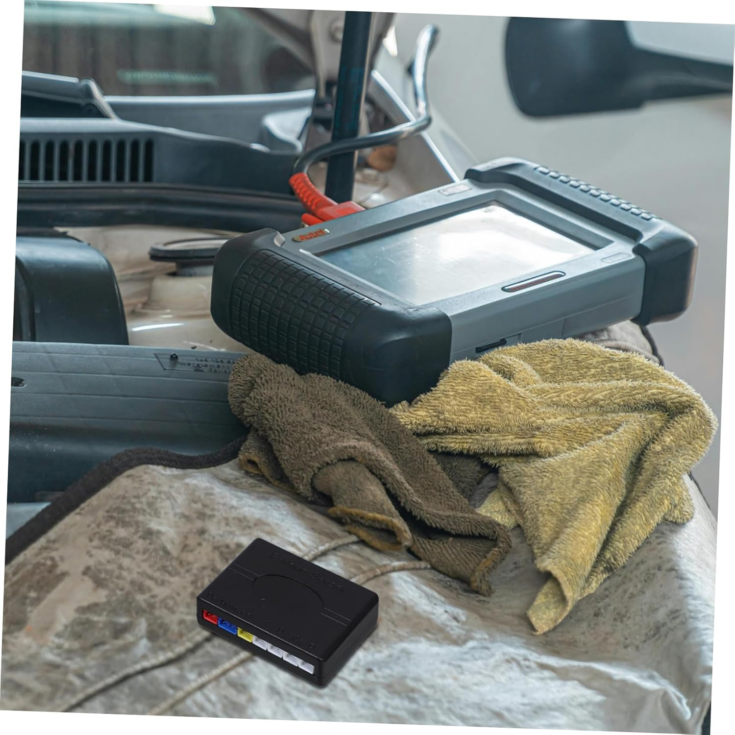 HORIALENCE Car Parking Sensors Rear Parking System with 4 Sensors Backup Warning Alert Automatic Reversing Assistance for Vehicles Reliable Safety Exterior Automotive Accessories