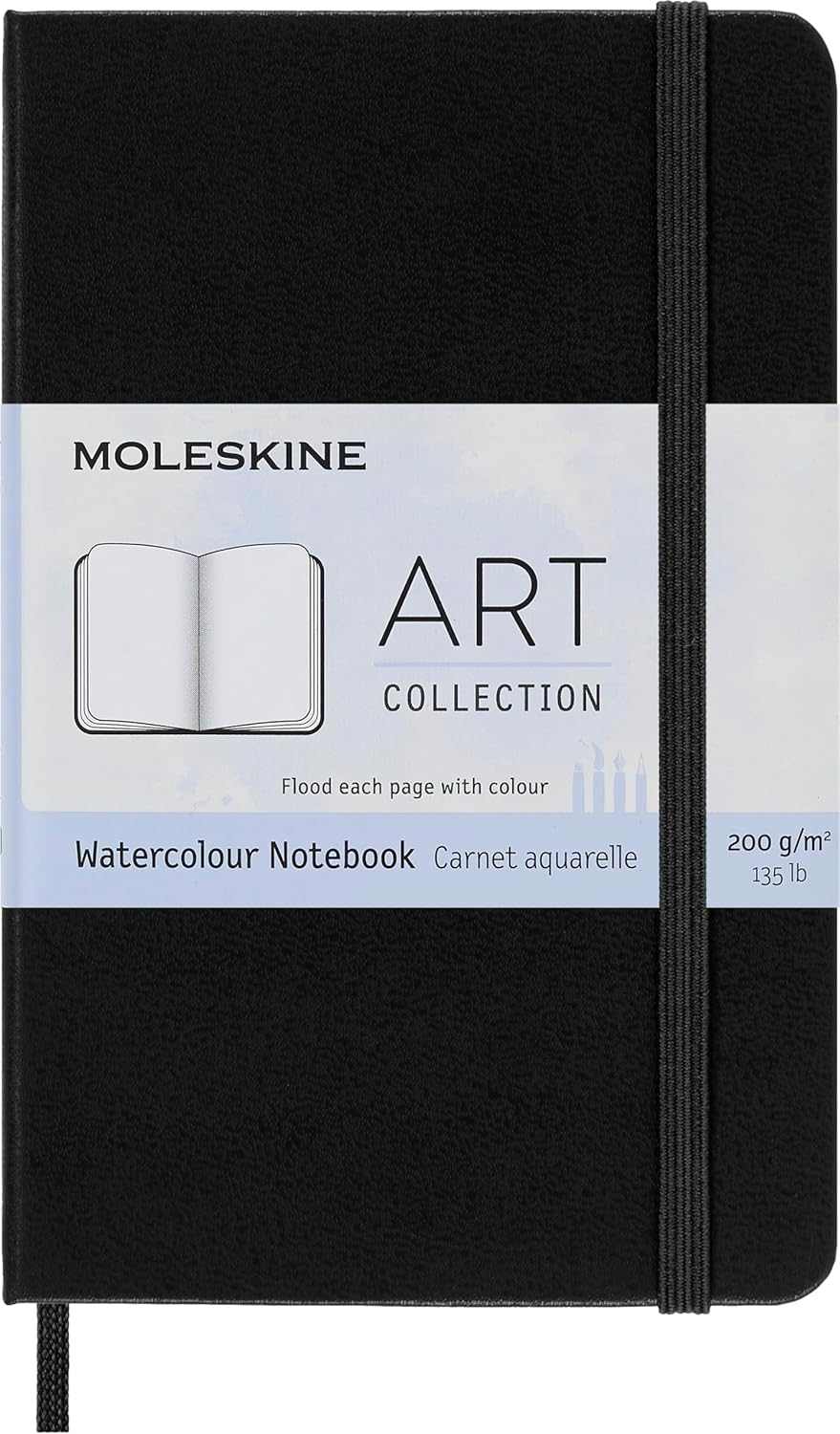 Moleskine Art A4 Watercolour Notebook, Black image number 2