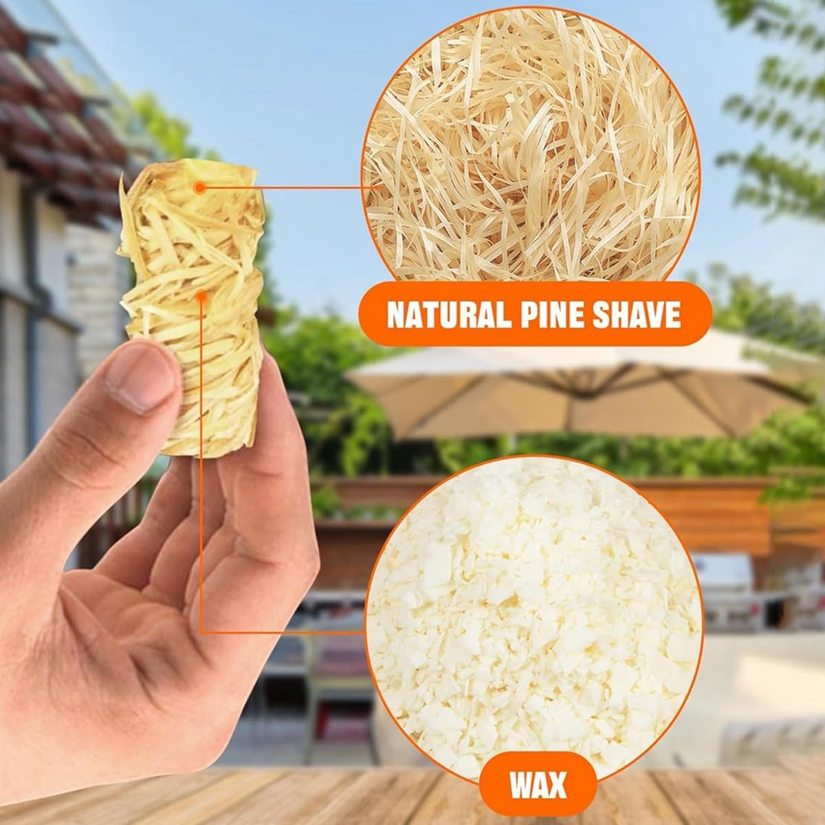 40 Piece Fire Wood Color About:5X2Cm for Fireplace, Stove & Wood, Fire Pit,Smoker, Bbq,Chimney, Pizza Oven image number 5