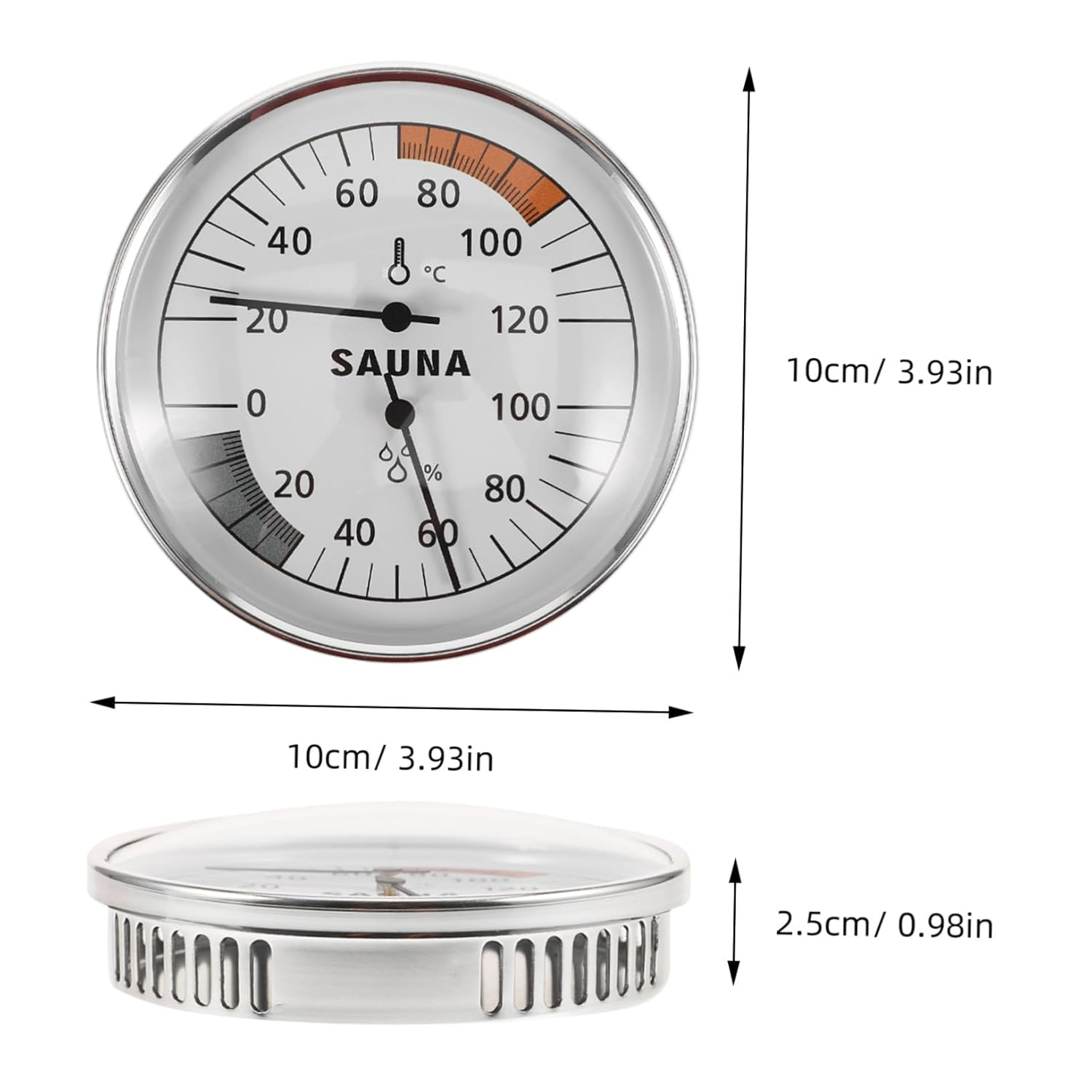 Sauna Hygrothermograph Temperature Humidity Measurer Indoor Sauna Room Thermometer Hygrometer Wall-Mounted Simple Measuring Tool image number 1