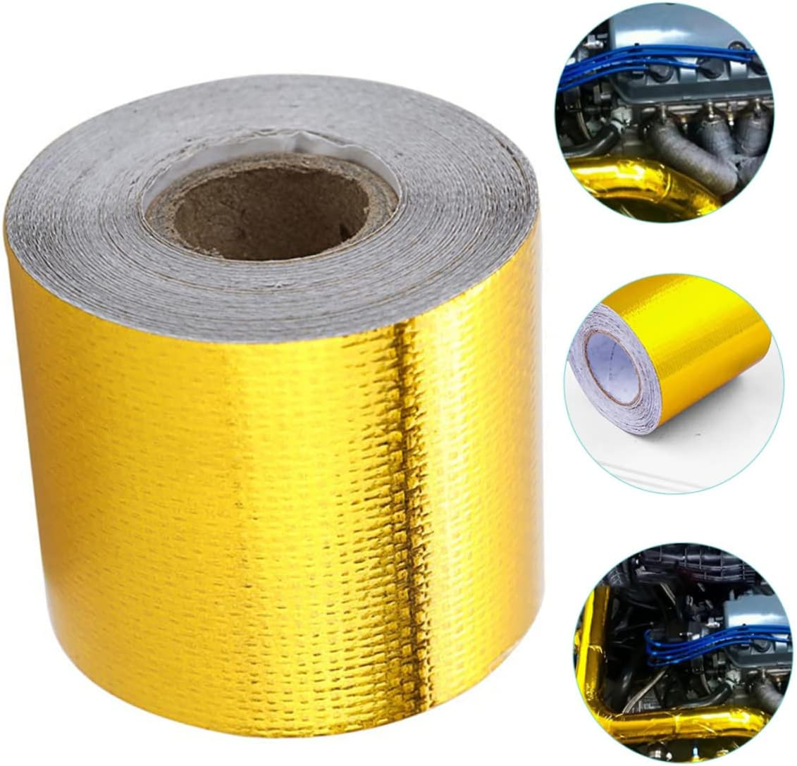CANIGHT 2Pcs Aluminum Foil Tape Heat Resistant Sealing Tape for Pipe Repair Insulation and Ductwork Maintenance Strong Adhesion Flexible Safe for -Term Use image number 1