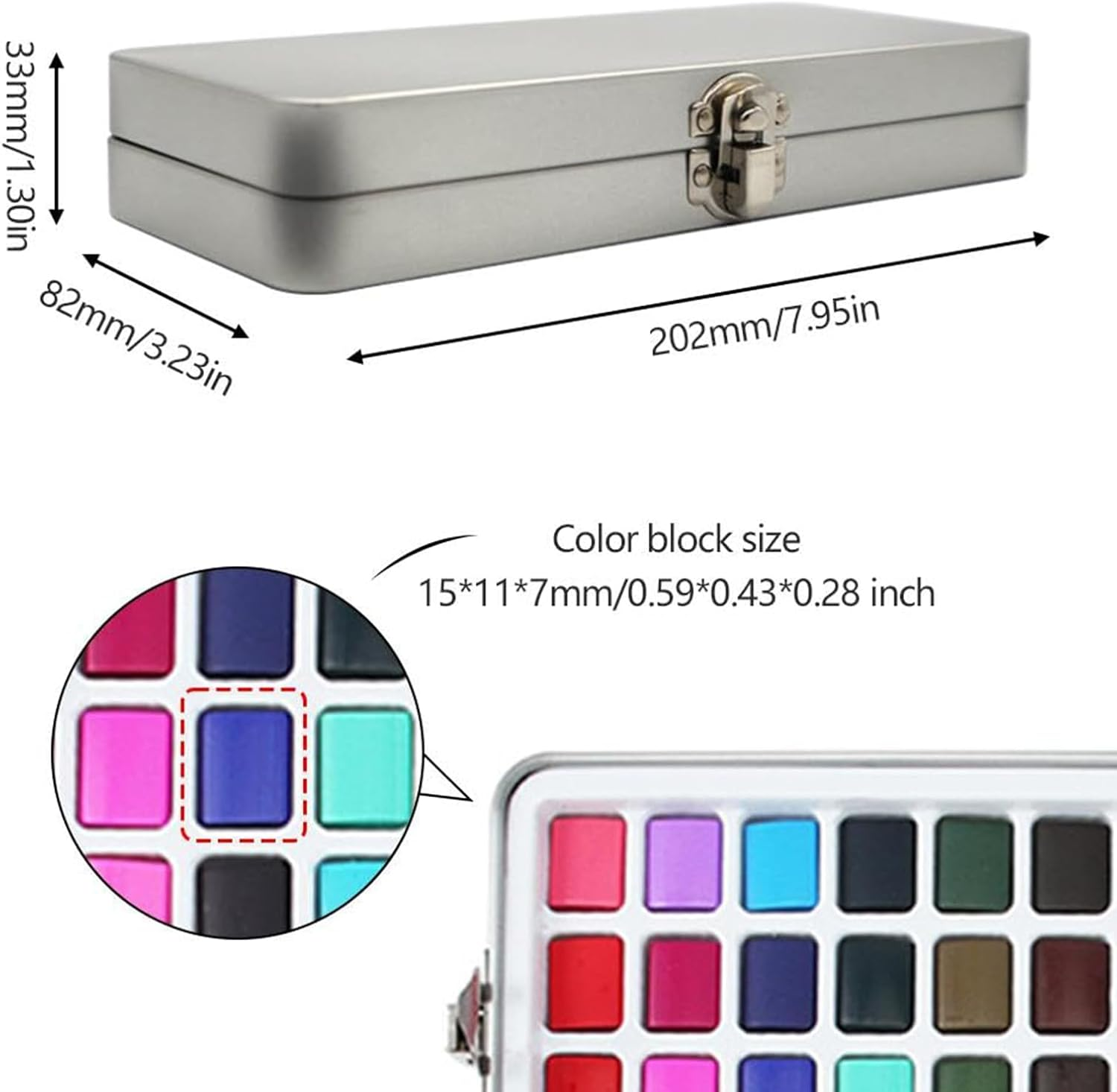 Oolong 50 Colors Watercolor Paint Set in Portable Iron Box,Travel Sized Water Color Art Kit Palette with 1 Water Brush Pens, 6 Paint Brushes, 1 Colour Charts for Adult Beginners & Professional