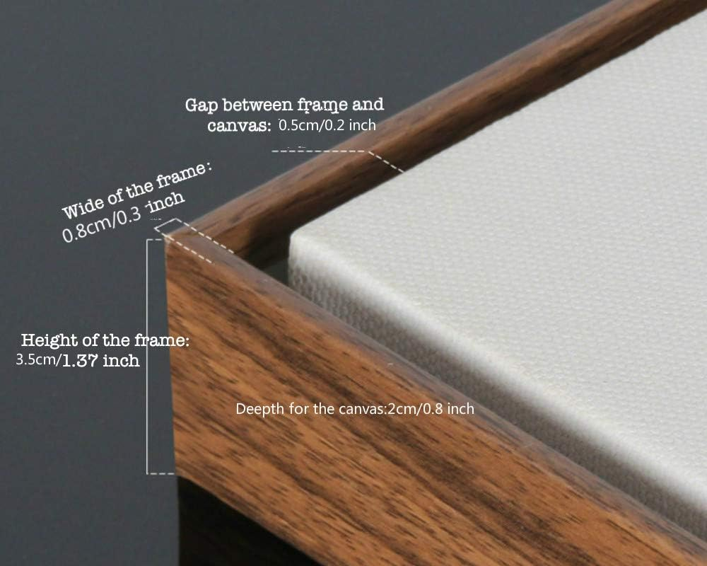 GVS-ART DIY Floating Frame for 40.7X50.8Cm/16X20 Stretched Canvas,0.6-0.8"/1.5-2Cm Deep.Picture Art Wall D&eacute;cor,Art Canvas Brown Frame,A Frame Kit,Cut to Pieces,No Canvas Included image number 5