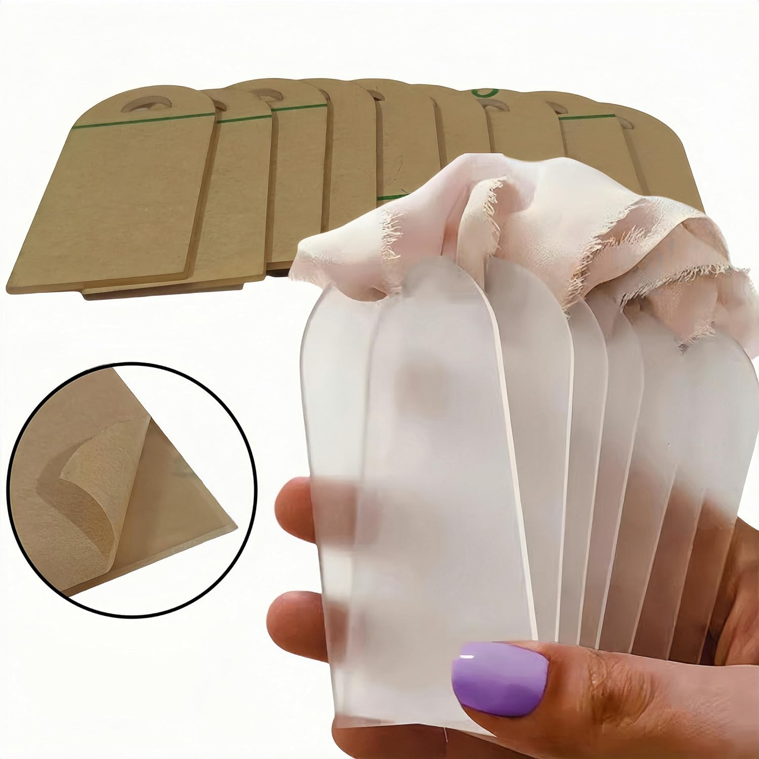 30 Pcs Frosted Acrylic Wedding Card, Wizefolk Arch Blank Wedding Decoration Seating Cards,Decor Acrylic Name Tag, DIY Place Cards, for Table Setting Dinner Parties Guest Name,Signs image number 3