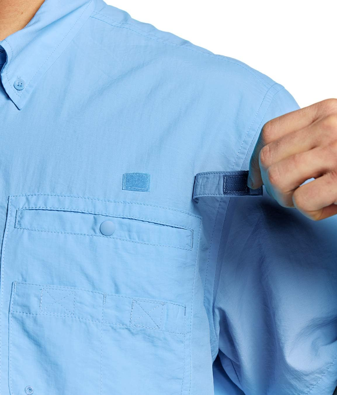 TSLA Men'S Performance Fishing Shirt, UPF 50+ Breathable Button down Shirts, Outdoor Recreation Short Sleeve Shirt image number 6