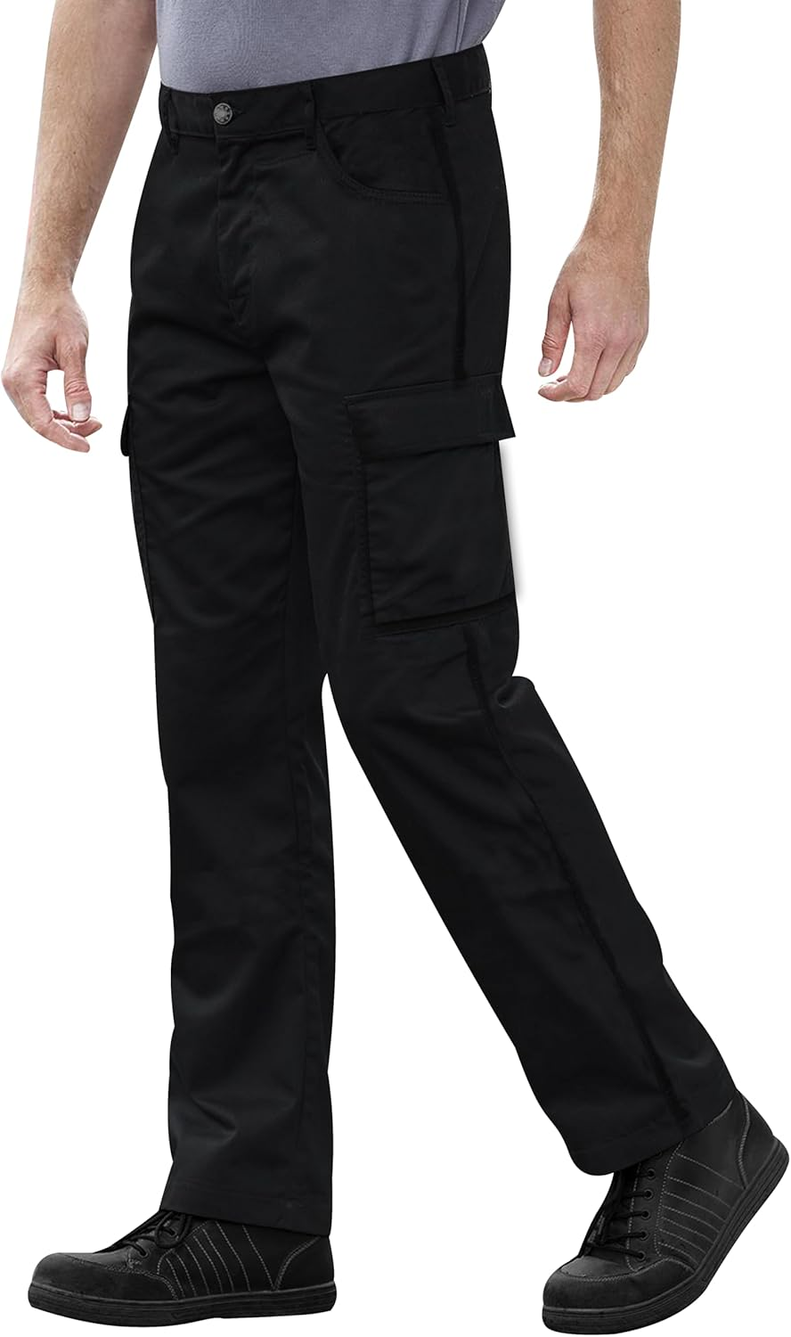 Australian Bikers Gear Motorcycle Black Cargo Jeans with Duponttm KEVLAR ARAMID FIBRE Removable Armour image number 6