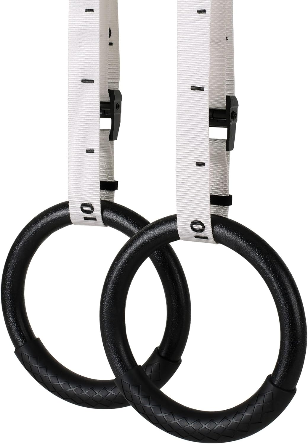 Outdoor Gymnastic Rings Premium with Grip Handle - Waterproof for outside Fitness & Calisthenics White image number 2