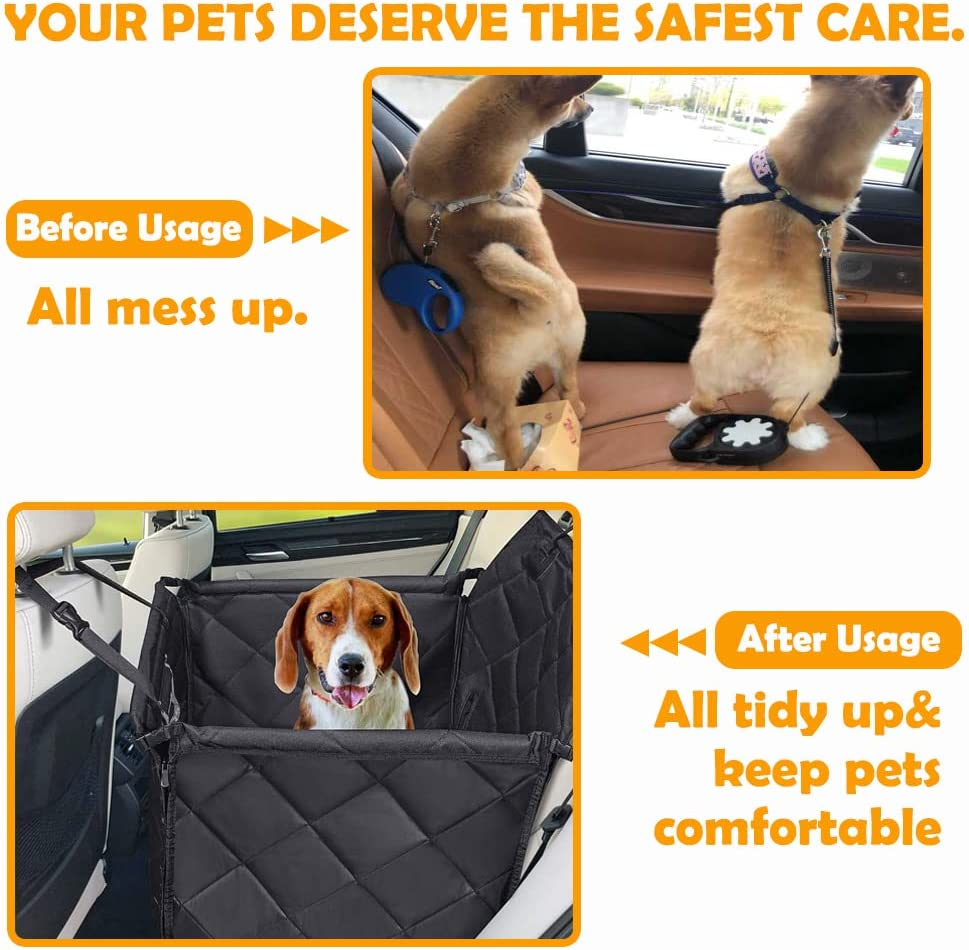 All-Season Pet Car Seat for Small&Medium Dogs,Foldable Dog Booster Seat for Car Back Seat,Dog Car Seats Puppy Carrier Fits Cars/Trucks/Suv 59Cm(L) *48Cm(W)*50Cm(H) image number 3