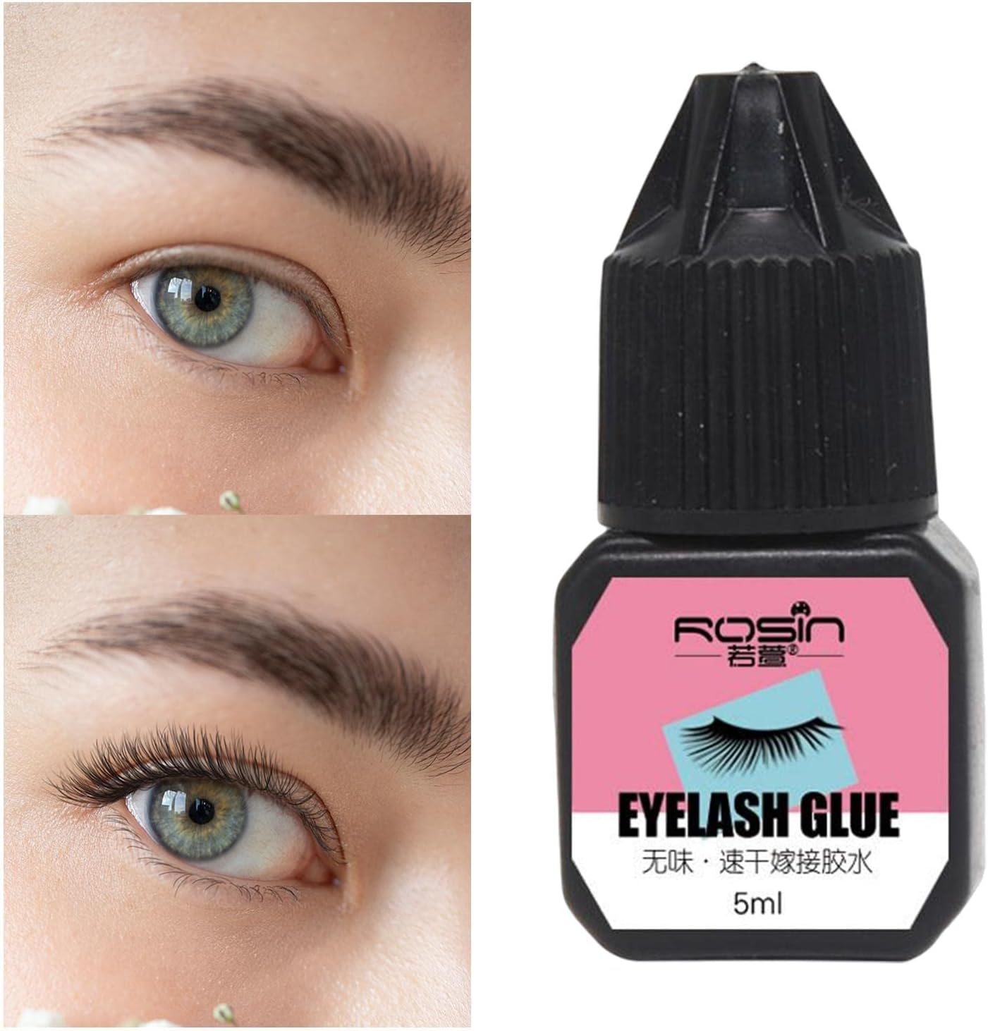 Harayaa Sensitive Eyelash Extension Glue DIY Lash Extension Glue 2S Quick Drying Black 5Ml Strong Eyelash Glue for Professional Use Salon image number 2