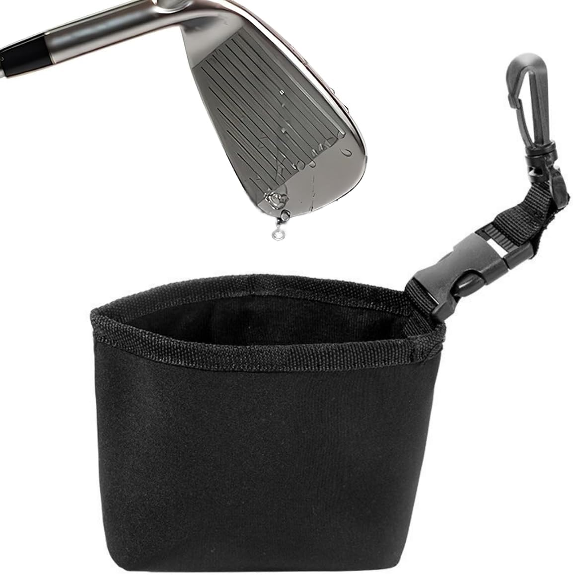 WADY Golf Club Wash Bag Waterproof & Detachable Golf Ball Cleaner Pouch with Lightweight Design Golf Club Cleaning Accessory for Clubs & Balls image number 3