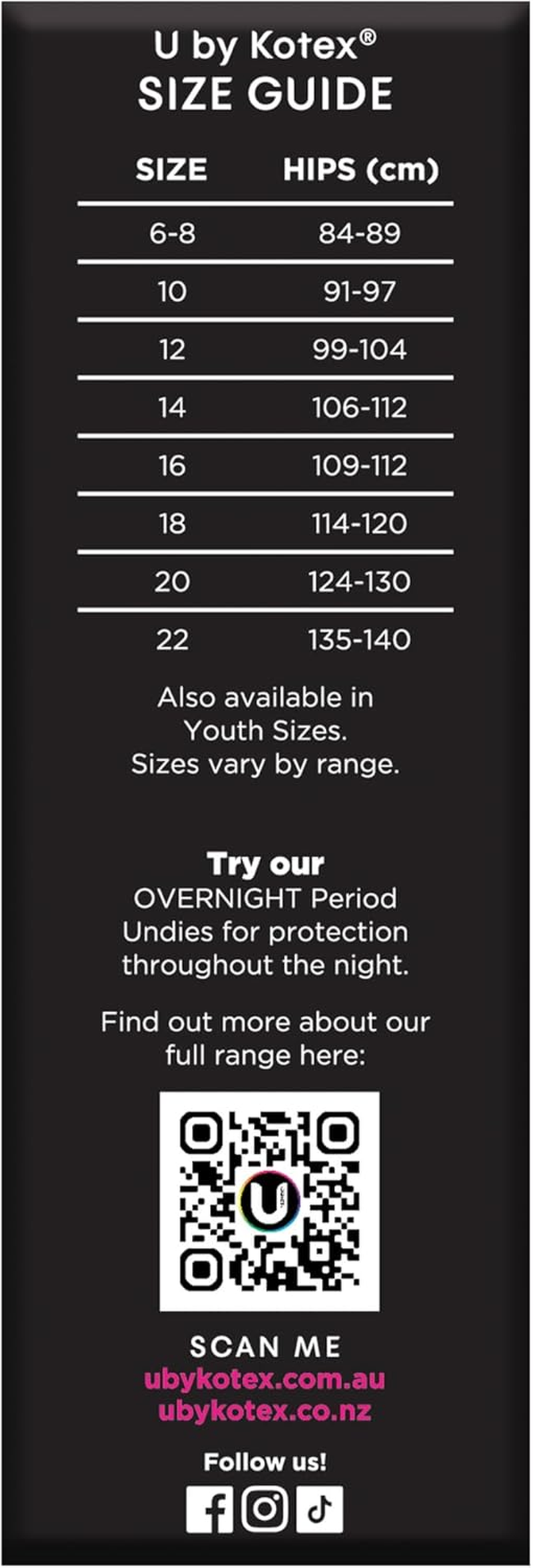 U by Kotex Thinx Period Undies Black Briefs Size 20 Heavy image number 4