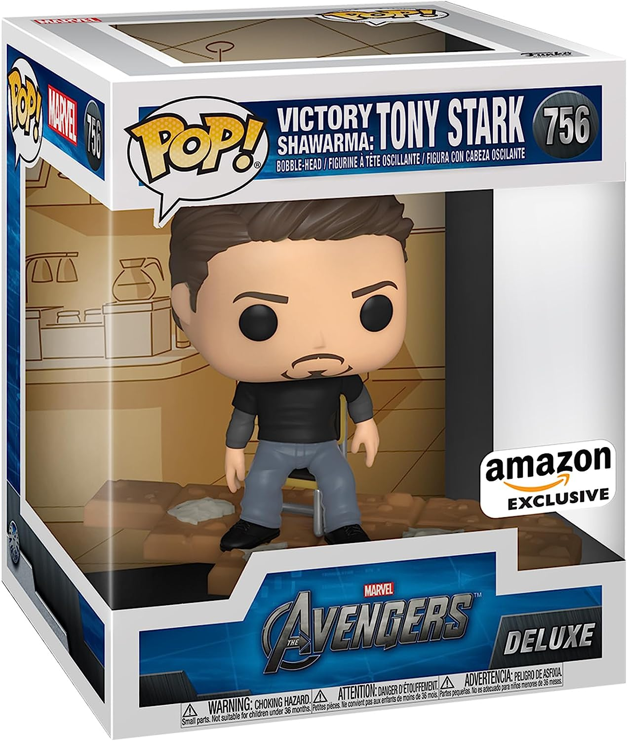 Funko Pop! Deluxe Avengers Movie - Tony Stark Shawarma Action Figure, Multicolor 9.52 Cm image number 1
