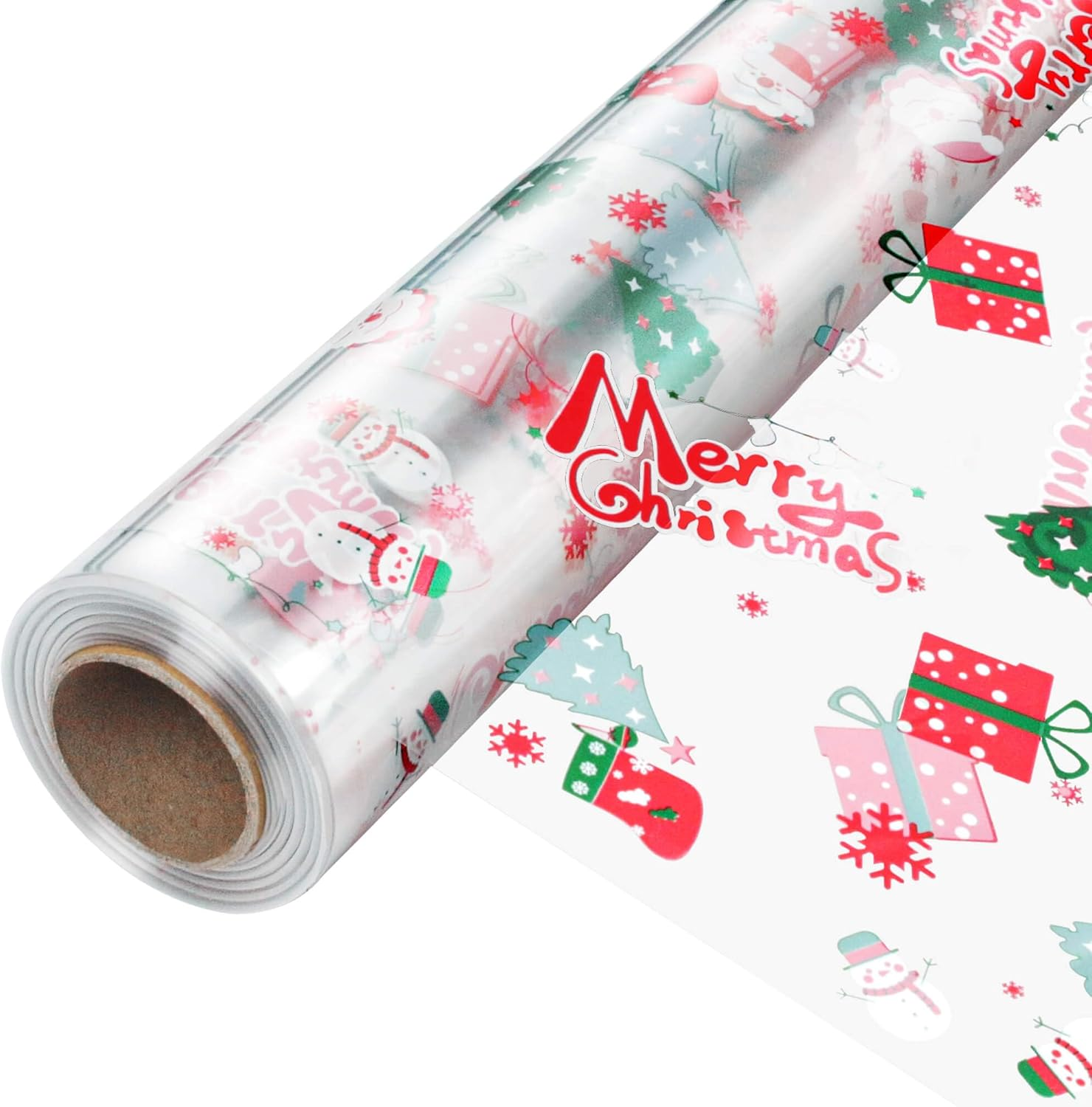 JOYIT 35 in X 50 Ft Iridescent Cellophane Wrap Roll &ndash; Iridescent Cellophane Roll, Rainbow Wrapping Paper for Flower Gift Baskets Wrap DIY Wrapping (35" Fold into 17.5")