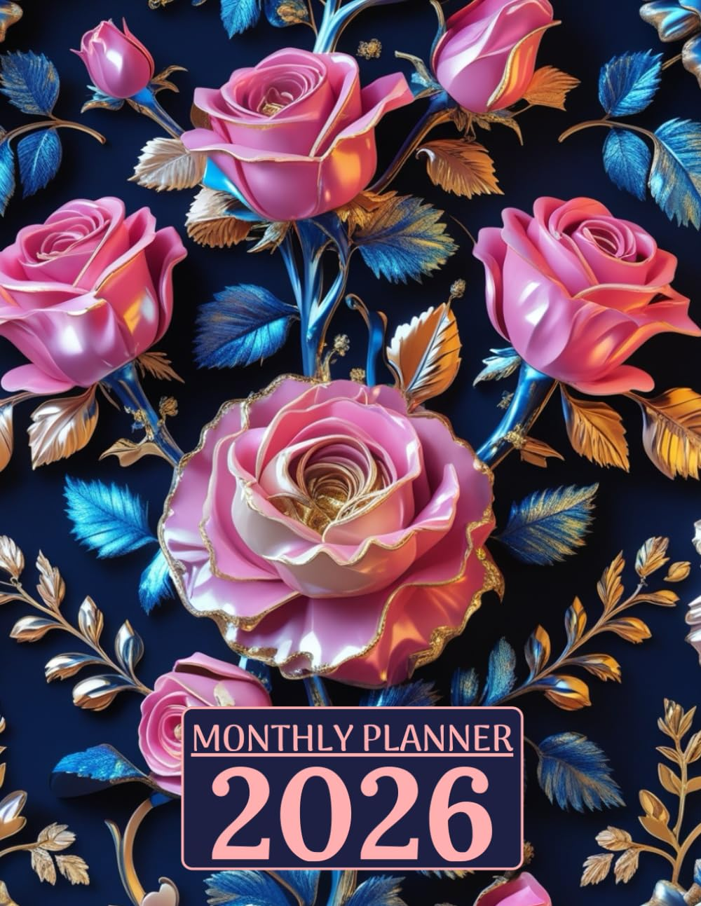 A Monthly Planner 2026 A4 Format: 1 Year Large Agenda from January to December 12 Months Calendar to Stay Organized