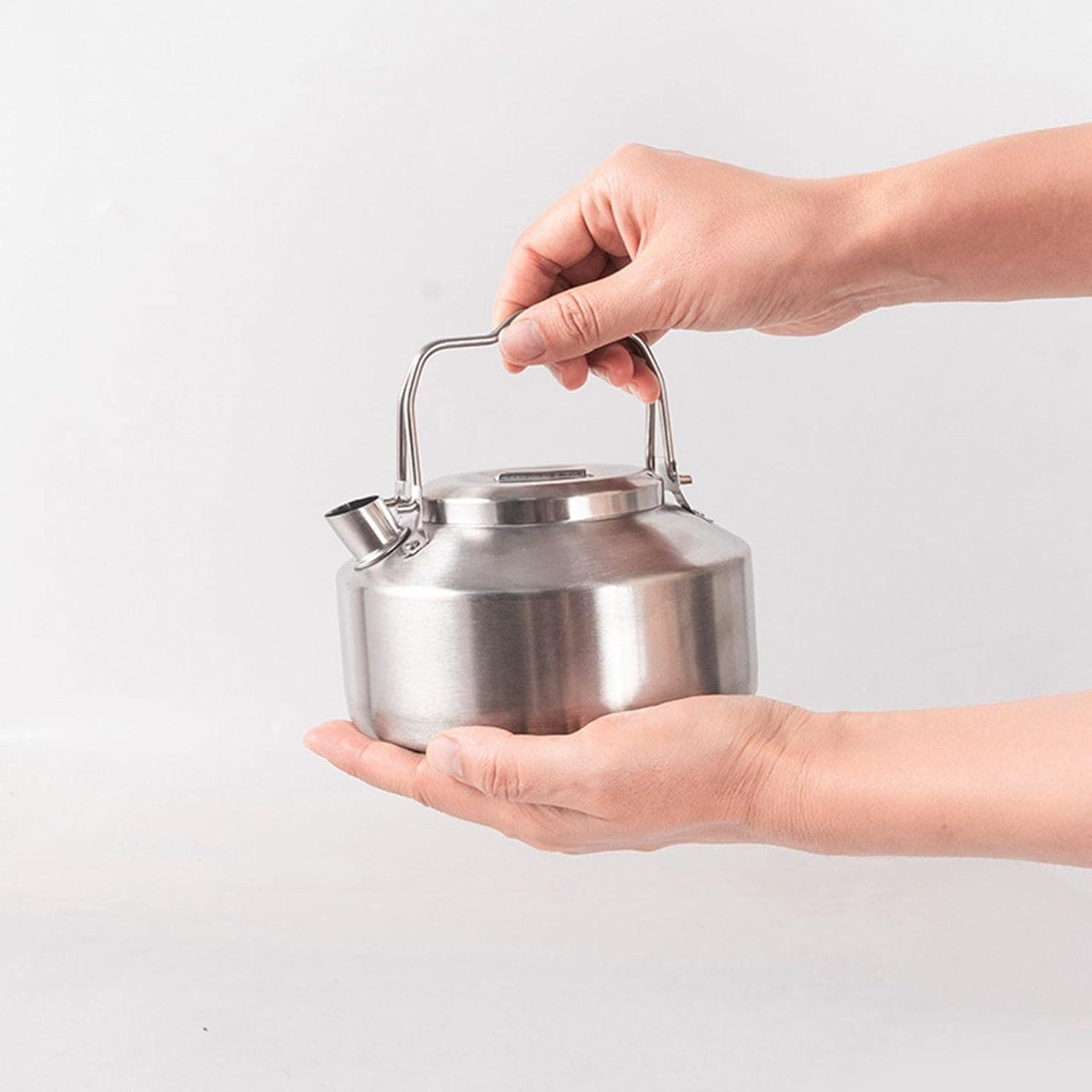 Amagogo Camping Kettle Tea Kettle Small for Open Fire Double anti Scald Handle Lightweight Outdoor Kettle Camp Tea Coffee Pot for Backpacking Hiking image number 3