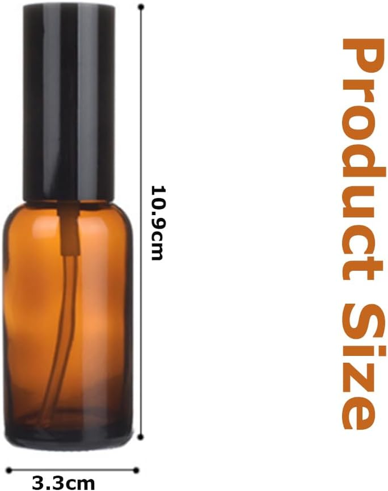 5 Pcs Refillable Empty Bottle/Cosmetic Glass Flask,Essential Oil Diffuser & Travel Clean Liquid Flask,Fine Mist Spray Bottle for Aromatherapy and All Natural Cleaning Products