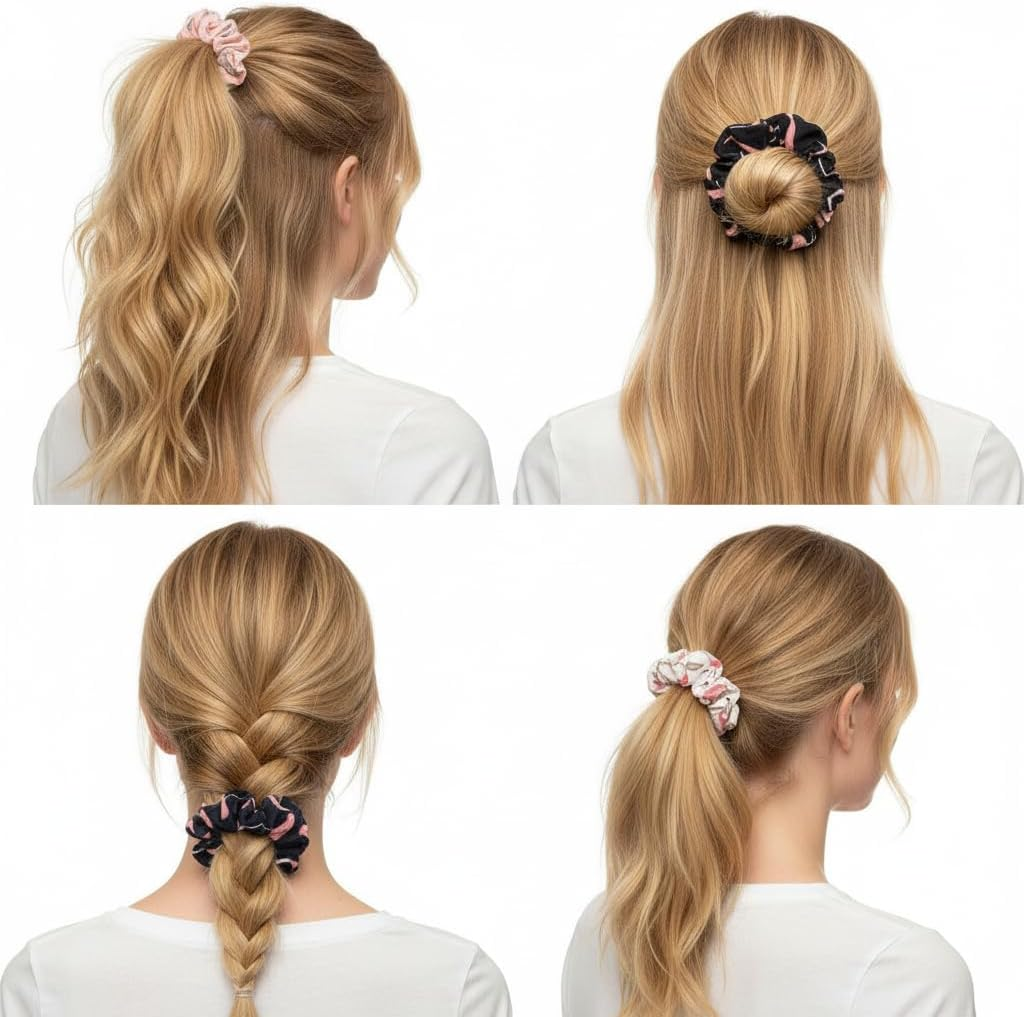 Housoutil Flamingo Hair Bands, Seamless Elastic Hair Bands for Women and Girls, for Everyday Styling image number 1