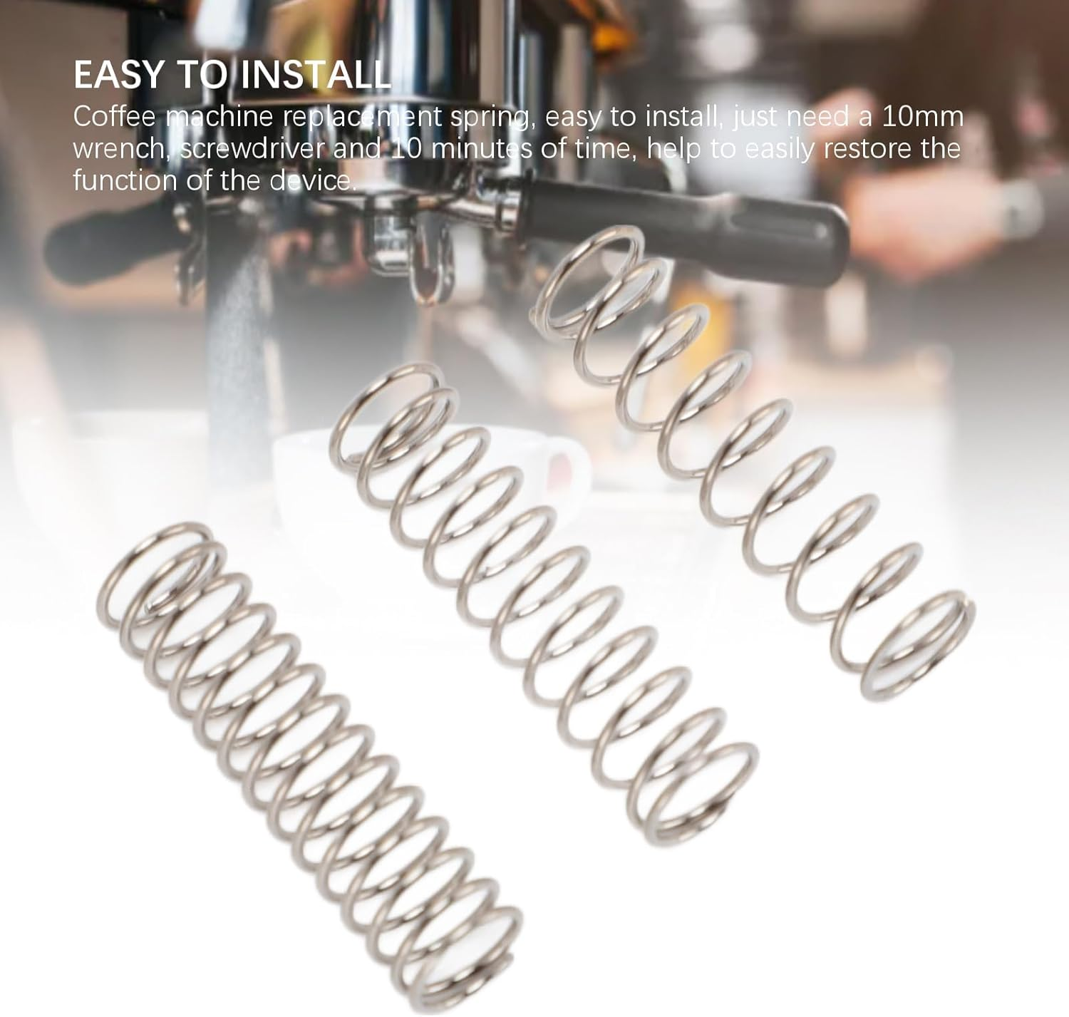 9 Bar 8 Bar 6.5 Bar OPV Spring Modification for Espresso Machines Coffee Maker, Compatible with Gaggia Classic, OPV Mod Springs Parts Replacement Accessories, 3Pack